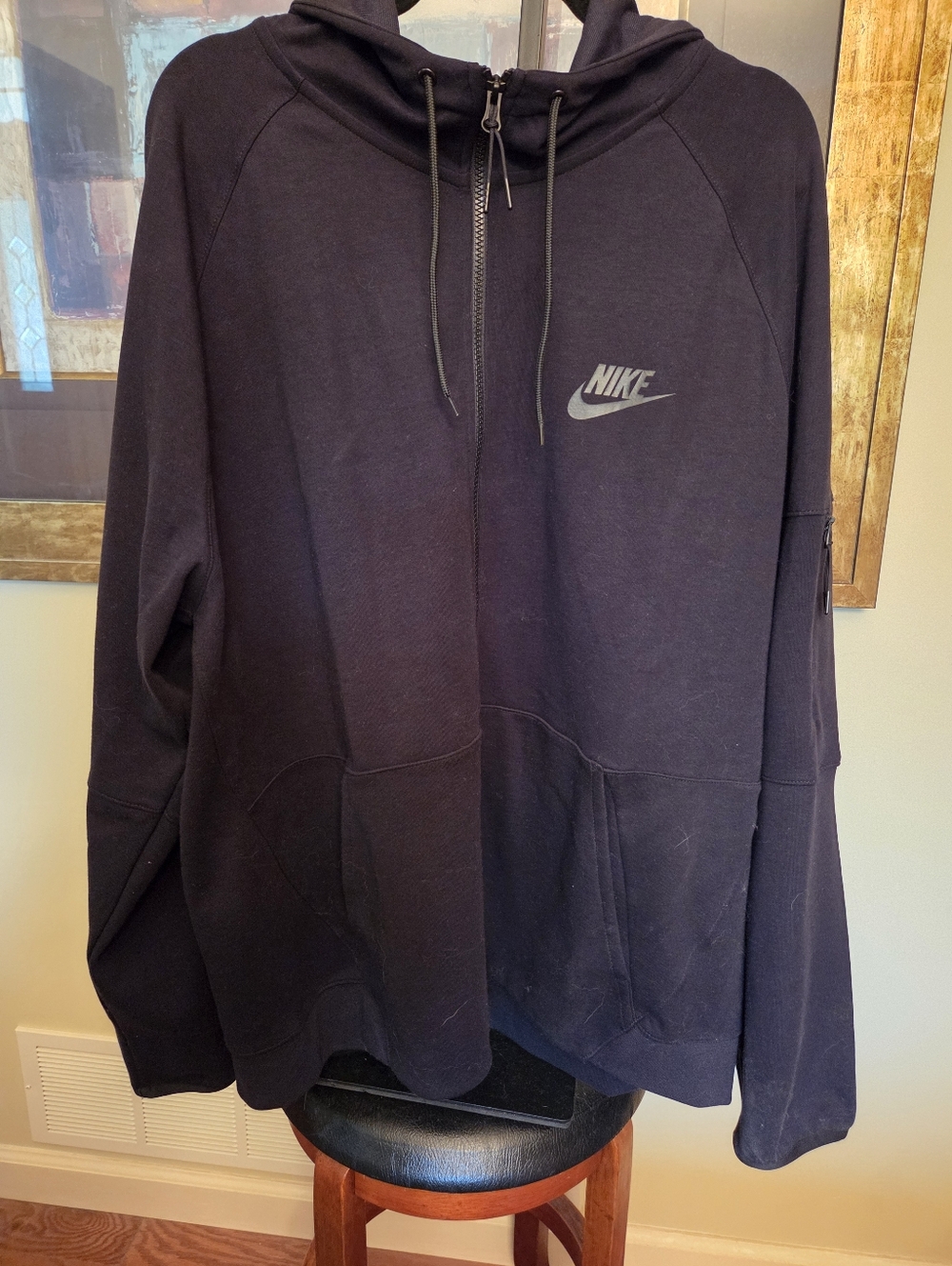 The Nike Men's Tech Essentials Full Zip Hoodie in XXL Black